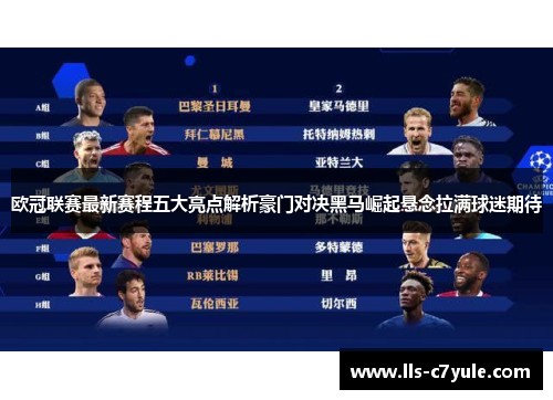 欧冠联赛最新赛程五大亮点解析豪门对决黑马崛起悬念拉满球迷期待 欧冠联赛最新赛程五大亮点解析豪门对决黑马崛起悬念拉满球迷期待